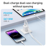 شاحن طاقة سريع MOMAX UM36 PD 20W USB-C / Type-C + USB، قابس CN، UM36