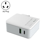 شاحن سفر سريع قابل للطي LDNIO A4403C 30W PD + Auto-id مع كابل USB-C / Type-C بطول 1 متر، قابس AU، مع كابل Type-C، 30W مع كابل Type-C