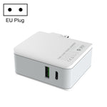 شاحن سفر سريع قابل للطي LDNIO A4403C 30W PD + Auto-id مع كابل Micro USB بطول 1 متر، قابس EU، مع كابل Micro USB