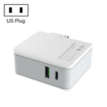 شاحن سفر سريع قابل للطي LDNIO A4403C 30W PD + Auto-id مع كابل Micro USB بطول 1 متر، قابس EU، مع كابل Micro USB