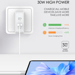 شاحن سفر سريع قابل للطي LDNIO A4403C 30W PD + Auto-id مع كابل Micro USB بطول 1 متر، قابس EU، مع كابل Micro USB