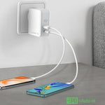شاحن سفر سريع قابل للطي LDNIO A4403C 30W PD + Auto-id مع كابل Micro USB بطول 1 متر، قابس EU، مع كابل Micro USB