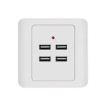 شاحن حائط USB بجهد 5V 3.1A مع 4 منافذ، محطة شحن، مدخل 36V، 4 منافذ USB 2.0