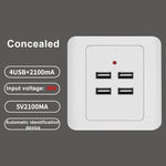 شاحن حائط USB بجهد 5V 3.1A مع 4 منافذ، محطة شحن، مدخل 36V، 4 منافذ USB 2.0