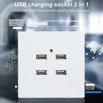 شاحن حائط USB بجهد 5V 3.1A مع 4 منافذ، محطة شحن، مدخل 36V، 4 منافذ USB 2.0