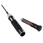 مجموعة مفكات نماذج 6 في 1 JAKEMY JM-8154 مع رؤوس دقيقة S-2 بطول 65 مم (صليب 3.0، سداسي H1.5 و H2.0 و H2.5 و H3.0)، JM-8154