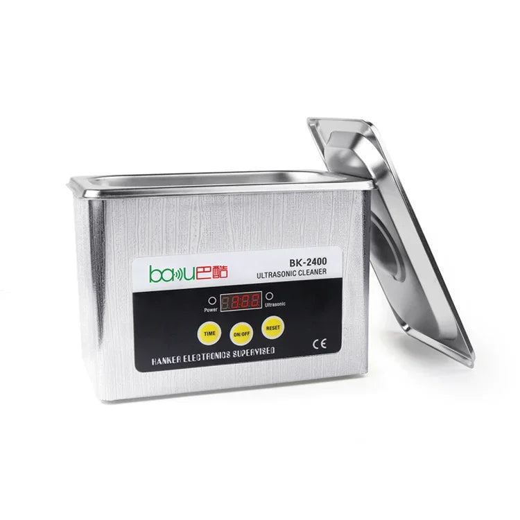 منظف بالموجات فوق الصوتية BAKU BK-2400 بقوة 35W وسعة 0.8L مع شاشة LCD، AC 220V، BK-2400 35W 0.8L 220V