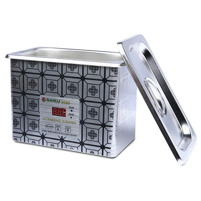 منظف بالموجات فوق الصوتية BAKU BK-3050 بقوة 35W / 50W قابل للتعديل وسعة 0.8L مع شاشة LCD، AC 220V، BK-3050 35W / 50W 0.8L 220V