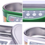 منظف بالموجات فوق الصوتية BAKU BK-9050 بقوة 30W / 50W قابل للتعديل وسعة 0.6L مع شاشة LCD، AC 110V، BK-9050 30W / 50W 0.6L 110V أخضر، BK-9050 30W / 50W 0.6L 110V أبيض