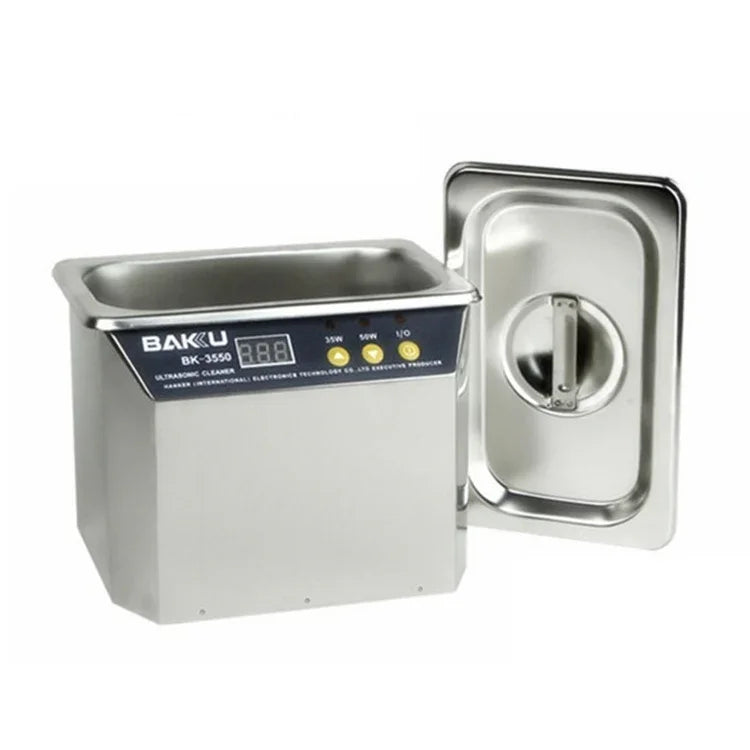 منظف بالموجات فوق الصوتية BAKU BK-3550 بقوة 35W / 50W قابل للتعديل وسعة 0.8L مع شاشة LCD، AC 220V، قابس EU، BK-3550 35W / 50W 0.8L 220V