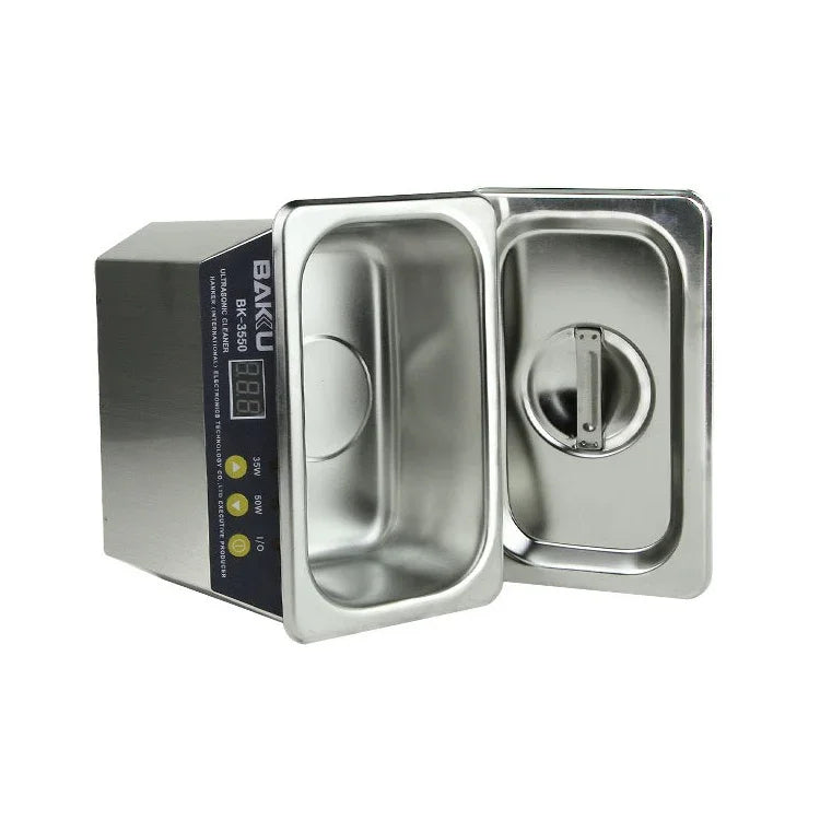 منظف بالموجات فوق الصوتية BAKU BK-3550 بقوة 35W / 50W قابل للتعديل وسعة 0.8L مع شاشة LCD، AC 220V، قابس EU، BK-3550 35W / 50W 0.8L 220V