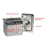 منظف بالموجات فوق الصوتية BAKU BK-3550 بقوة 35W / 50W قابل للتعديل وسعة 0.8L مع شاشة LCD، AC 220V، قابس EU، BK-3550 35W / 50W 0.8L 220V