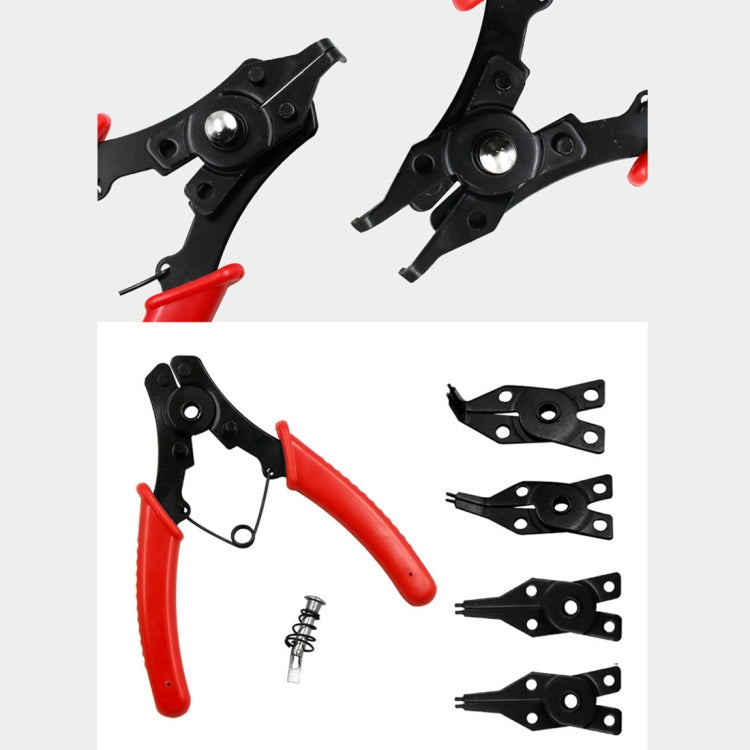 كماشة 4 في 1، كماشة حلقات تثبيت 10-15 مم، مشبك تثبيت دائري 45-180 درجة، 4 في 1