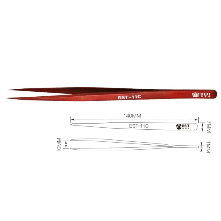 أفضل ملقط حواجب ملون بنقطة دقيقة جدًا BST-11C، BST-11C