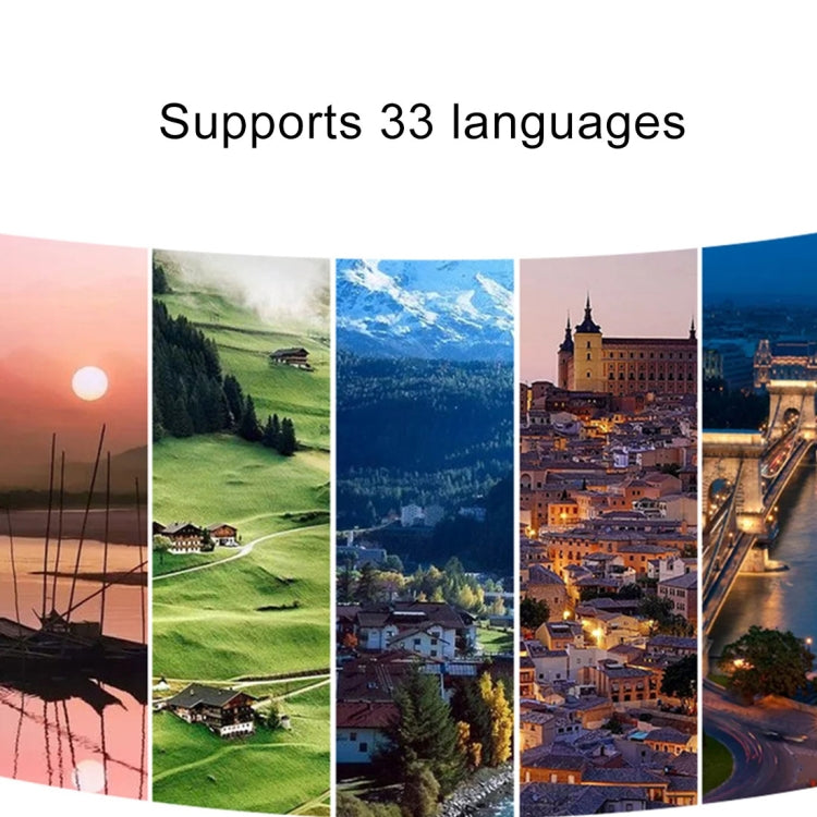 مترجم صوت ذكي محمول T8 بجيب اليد ترجمة فورية للكلام مع ميكروفون مزدوج، يدعم 33 لغة