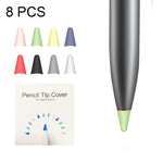 8 قطع أغطية رأس قلم M مقاومة للانزلاق وكتم الصوت ومقاومة للتآكل لـ M-pencil Lite