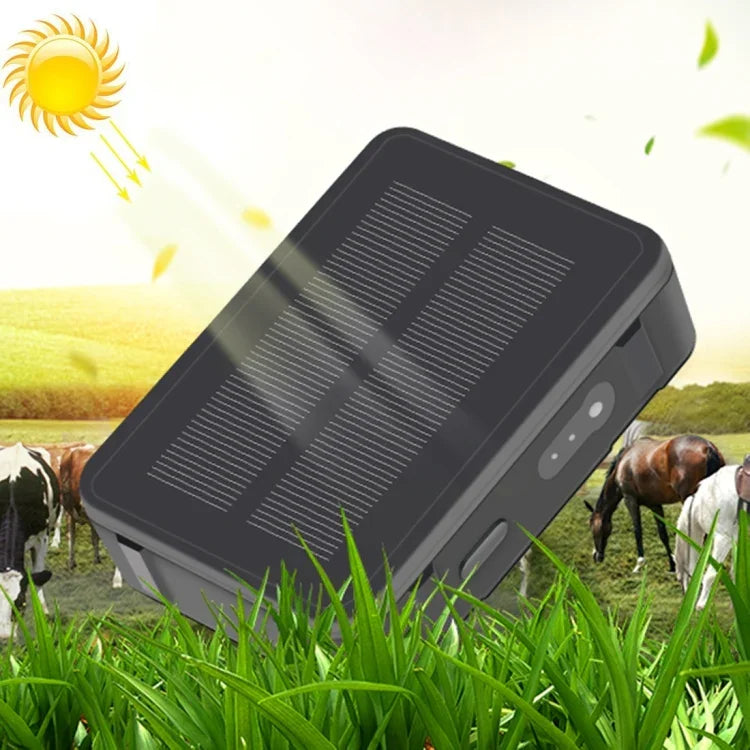 RF-V34 تعقب الماشية والأغنام والأبقار مقاوم للماء IP67 بالطاقة الشمسية مع تتبع GPS وGSM وWiFi بدون لوحة سفلية ثابتة، يدعم مراقبة الصوت وإنذار إزالة الجهاز وSOS، تتبع GPS وWiFi
