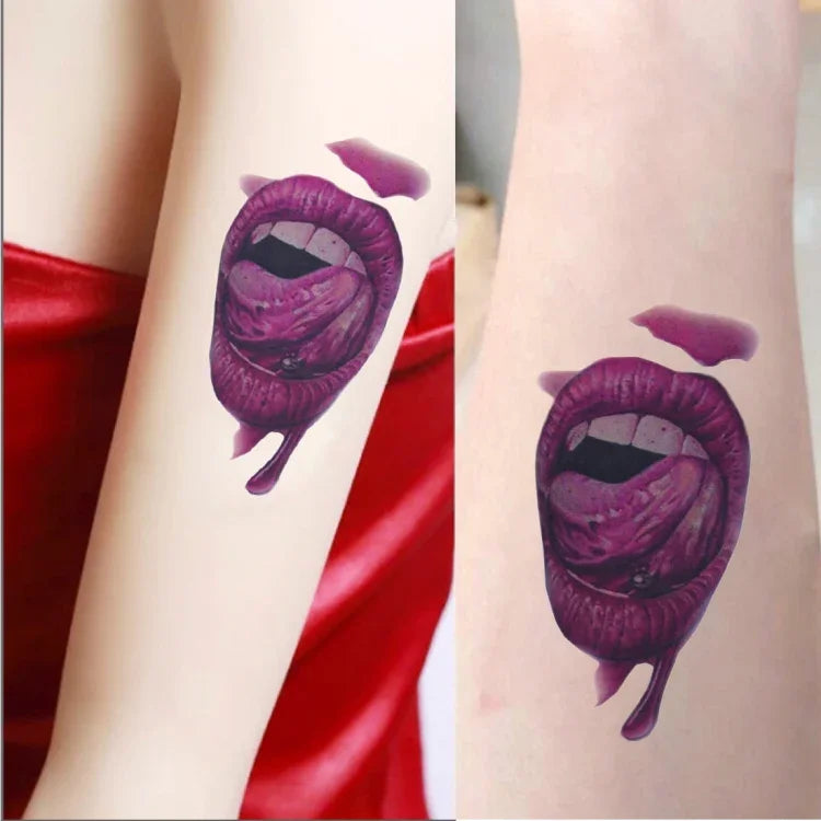 20 قطعة S-291 وشم مؤقت لاصق جرح دم فم واقعي لهالوين رعب، S-291/20pcs
