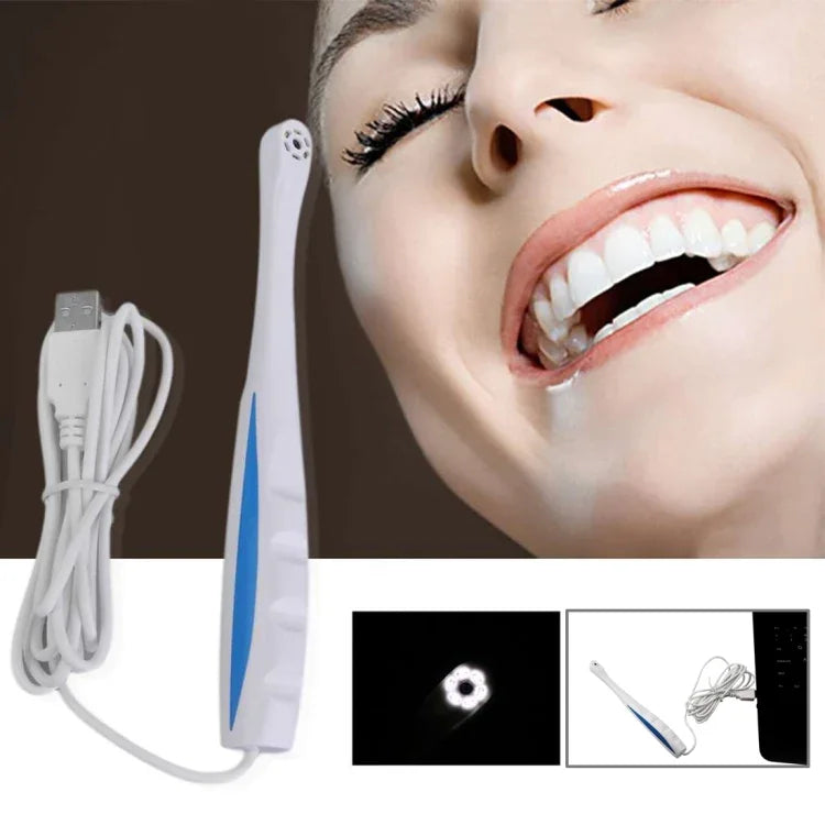 كاميرا USB متعددة الوظائف على شكل فرشاة أسنان مع 6 مصابيح LED للأسنان / الجلد / PCB / الطباعة