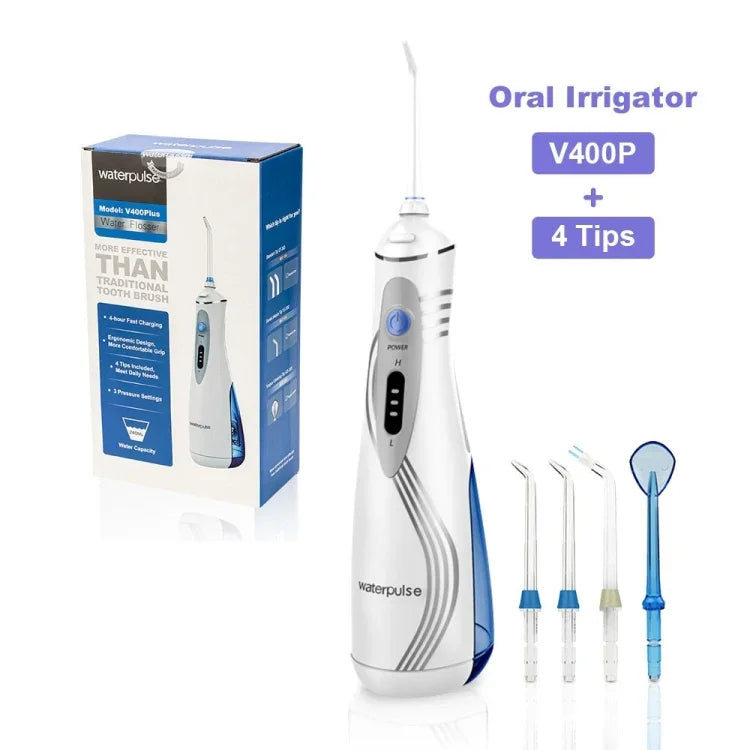 جهاز تنظيف فموي لاسلكي قابل لإعادة الشحن USB Waterpulse V400Plus، V400Plus، قابس: المملكة المتحدة