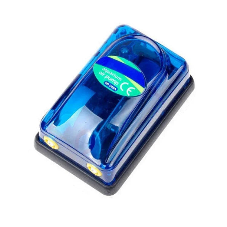 SOBO SB-348A مضخة هواء لحوض الأسماك 5 واط بمخرجين وتدفق قابل للتعديل، 5 واط بمخرجين