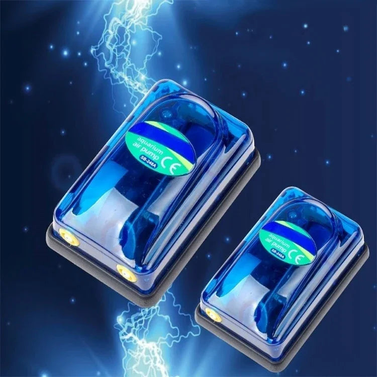 SOBO SB-348A مضخة هواء لحوض الأسماك 5 واط بمخرجين وتدفق قابل للتعديل، 5 واط بمخرجين