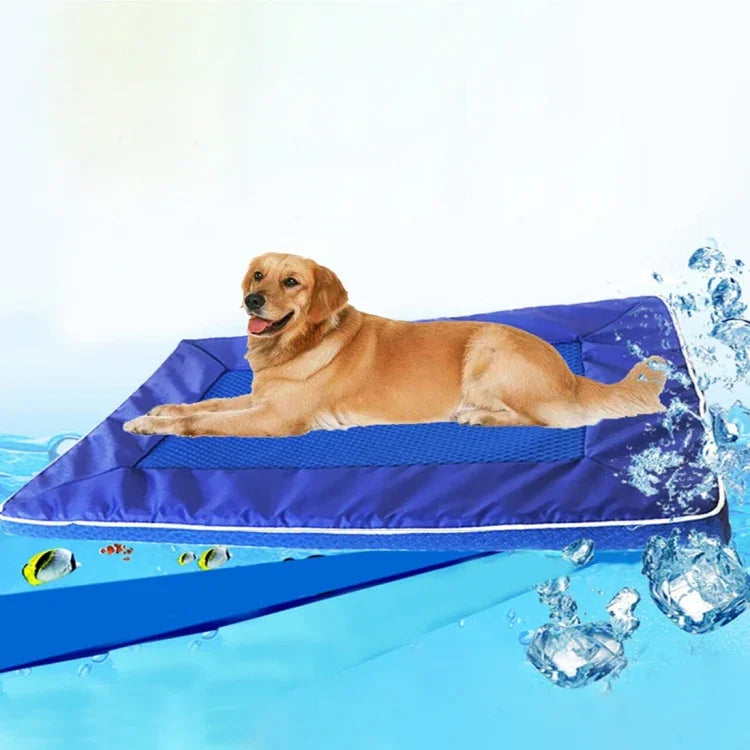 Summer Dog Pad Bed House Pet Cool Down Pad Detachable Dog Mat Cushion,Medium, Size:63*44*4cm, Size:63*44*4cm