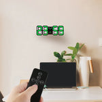 ساعة منبه رقمية جدارية LED ثلاثية الأبعاد حديثة ملونة مع تحكم صوتي وضبط السطوع، ساعة معلقة مضيئة مع جهاز تحكم عن بعد، 9001 أسود، 9001 أبيض