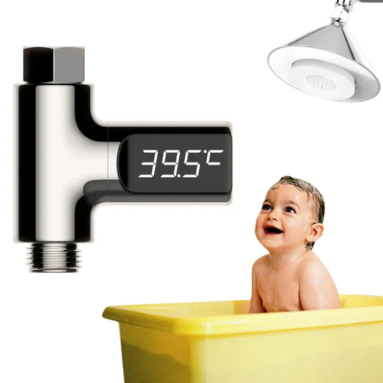 مقياس حرارة مائي سلبي للرضع مع عرض LED دوار 360 درجة للاستحمام، الجيل الأول BD-LS-01