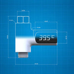مقياس حرارة مائي سلبي للرضع مع عرض LED دوار 360 درجة للاستحمام، الجيل الأول BD-LS-01