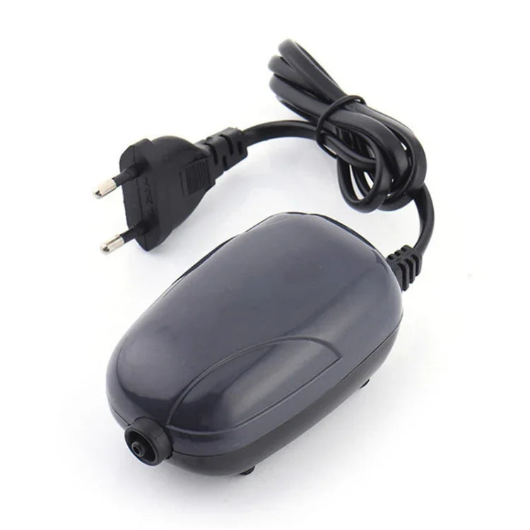 مضخة هواء حوض سمك RS-290 بقوة 3 واط، مخرج واحد، تدفق قابل للتعديل، صامتة، 220 فولت، مضخة أكسجين لحوض السمك، 3 واط
