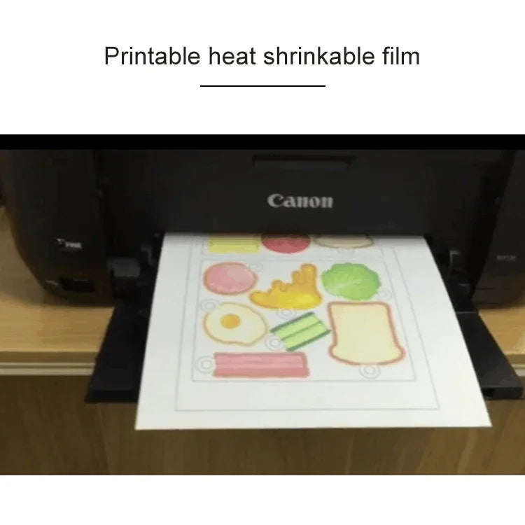 ورق طباعة فيلم الانكماش الحراري DIY، ورق طباعة إيبوكسي، ختم مطاطي، ورق طباعة، فيلم انكماش حراري شفاف DIY
