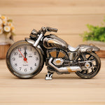 Cartoon Motorcycle Alarm Clock Bedroom Plastic Pointer Alarm Clock, Size: 23*13*6cm, Black, Gold, Gold, Red, Black, Gold