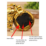 Cartoon Motorcycle Alarm Clock Bedroom Plastic Pointer Alarm Clock, Size: 23*13*6cm, Black, Gold, Gold, Red, Black, Gold