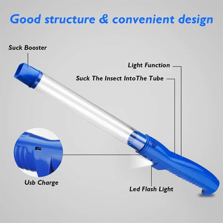 مصائد شفط الحشرات الكهربائية مع شاحن USB وفخ للعث والعناكب مع ضوء LED، SK818 أزرق
