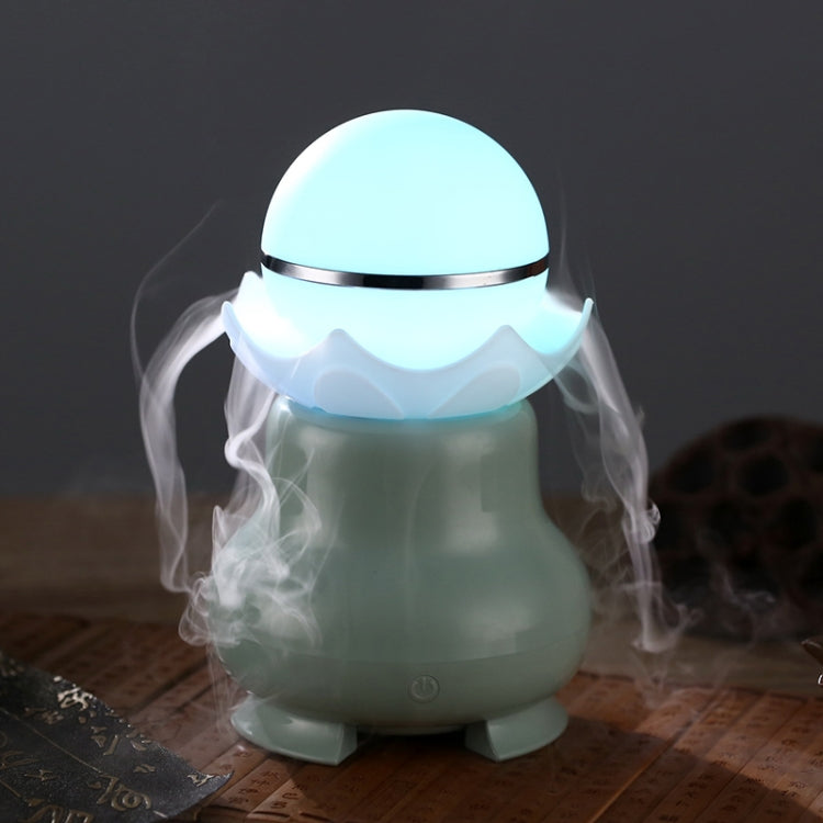 مرطب عطري بالموجات فوق الصوتية لؤلؤي مضيء ليلي بشحن USB بقوة 4W مع ضوء LED ملون للمنزل / المكتب، سعة خزان الماء: 95 مل، DC 5V