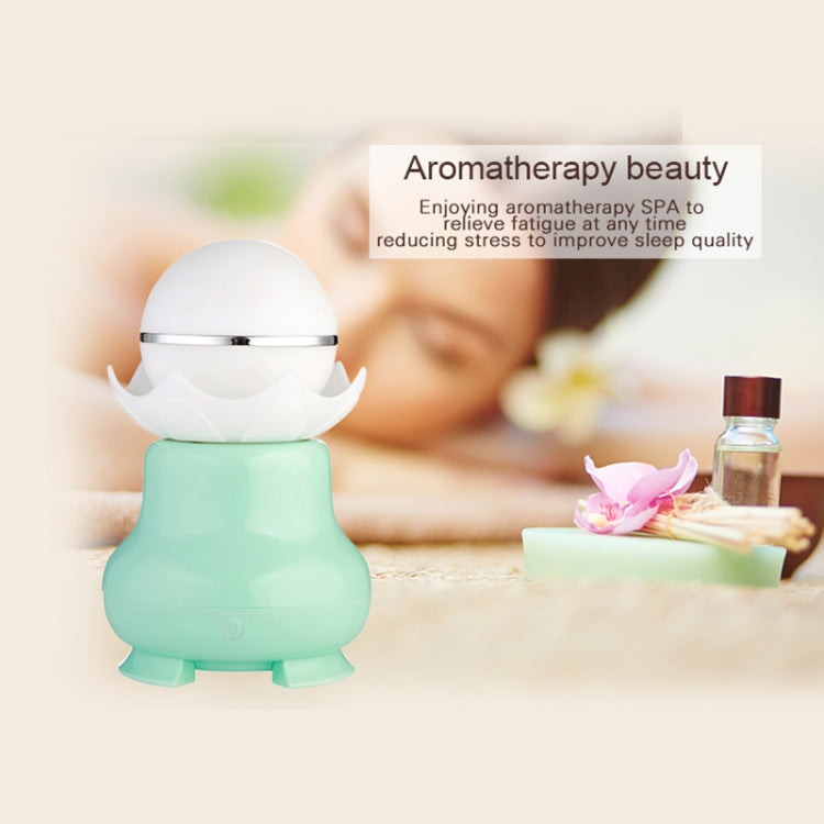 مرطب عطري بالموجات فوق الصوتية لؤلؤي مضيء ليلي بشحن USB بقوة 4W مع ضوء LED ملون للمنزل / المكتب، سعة خزان الماء: 95 مل، DC 5V