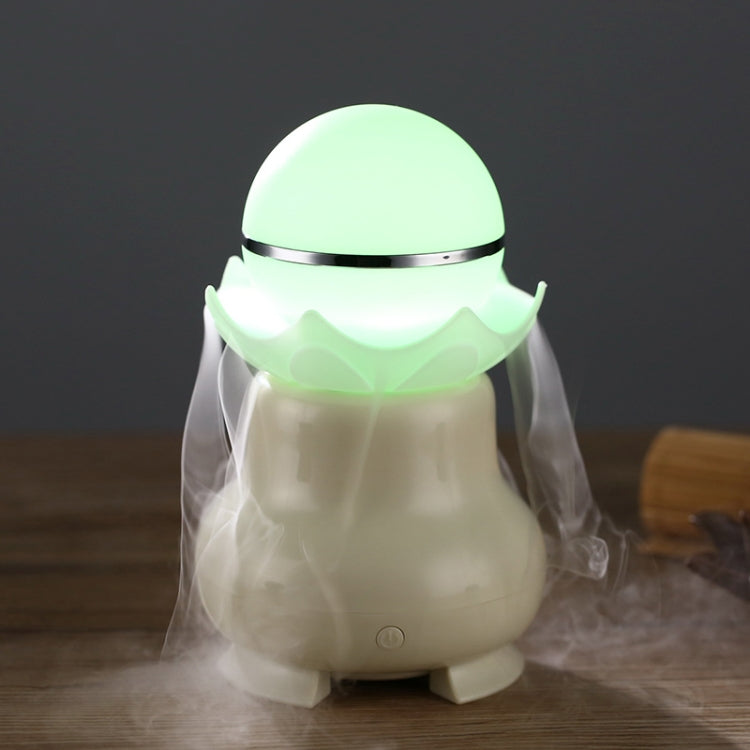 مرطب عطري بالموجات فوق الصوتية لؤلؤي مضيء ليلي بشحن USB بقوة 4W مع ضوء LED ملون للمنزل / المكتب، سعة خزان الماء: 95 مل، DC 5V