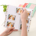ألبوم صور صغير إبداعي DIY بحجم 3 بوصات، نمط إدخال، نمط ورقة البرسيم الرباعية، نمط أشجار جافة كثيرة، نمط غزال الغابة، نمط برج الحديد، نمط السنونو الصغير، نمط بايماكس