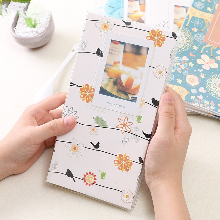 ألبوم صور صغير إبداعي DIY بحجم 3 بوصات، نمط إدخال، نمط ورقة البرسيم الرباعية، نمط أشجار جافة كثيرة، نمط غزال الغابة، نمط برج الحديد، نمط السنونو الصغير، نمط بايماكس
