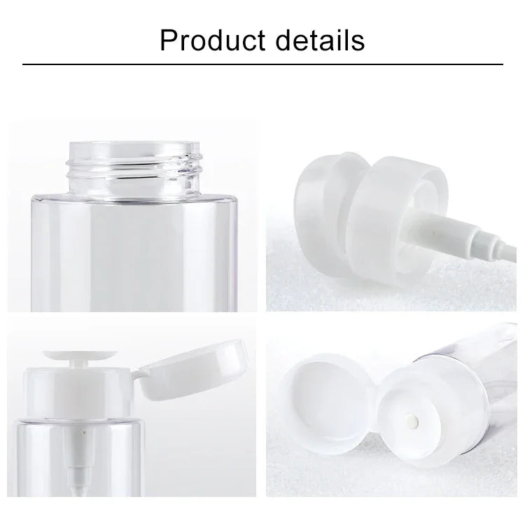 Portable Liquid Push Down Pump Dispenser Bottle Empty Plastic Bottle Container, 150ml, 150ml