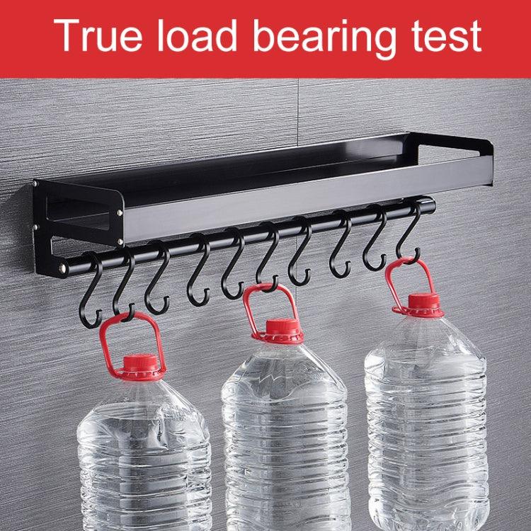 80cm Kitchen Multi-function Wall Hanging Holder Seasoning Storage Rack, 80cm(Silver)