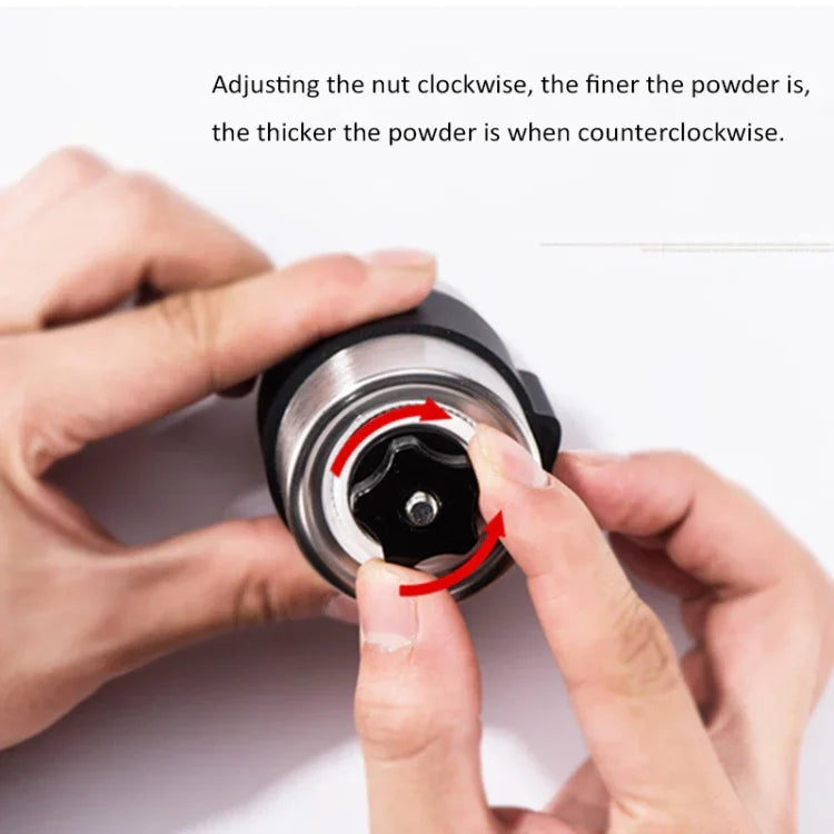 Portable Conical Burr Mill Manual Stainless Steel Hand Crank Coffee Bean Grinder, Capacity: 30g, Capacity: 30g