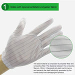 10 Pairs Anti-static Stripe Plastic Gloves, Size：Free Size, Plastic Gloves