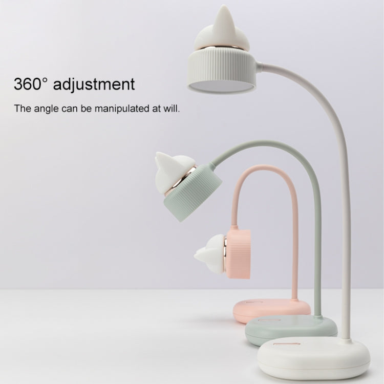مصباح مكتب ليلي LED بتصميم مصدر ضوء مزدوج على شكل قطة، يدعم التحكم بثلاث مستويات سطوع