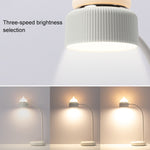مصباح مكتب ليلي LED بتصميم مصدر ضوء مزدوج على شكل قطة، يدعم التحكم بثلاث مستويات سطوع