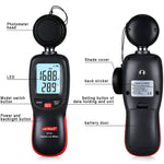 Wintact WT81 Digital Light Lux Meter for Factory / School / House Various Occasion, Range: 0-200,000 Lux