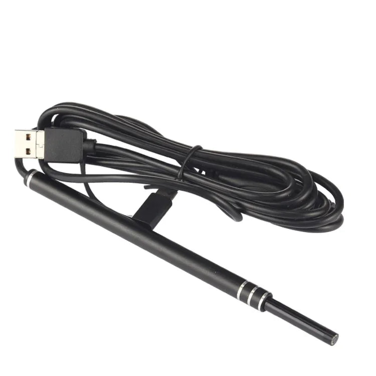 كاميرا فحص أذن USB 3 في 1 i96، كاميرا HD 0.3 ميجابكسل، ملعقة أذن بصرية لهواتف أندرويد OTG والكمبيوتر وماك بوك، كابل بطول 1.85 متر، 3 في 1 أسود 0.3 ميجابكسل