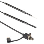 كاميرا فحص أذن USB 3 في 1 i96، كاميرا HD 0.3 ميجابكسل، ملعقة أذن بصرية لهواتف أندرويد OTG والكمبيوتر وماك بوك، كابل بطول 1.85 متر، 3 في 1 أسود 0.3 ميجابكسل
