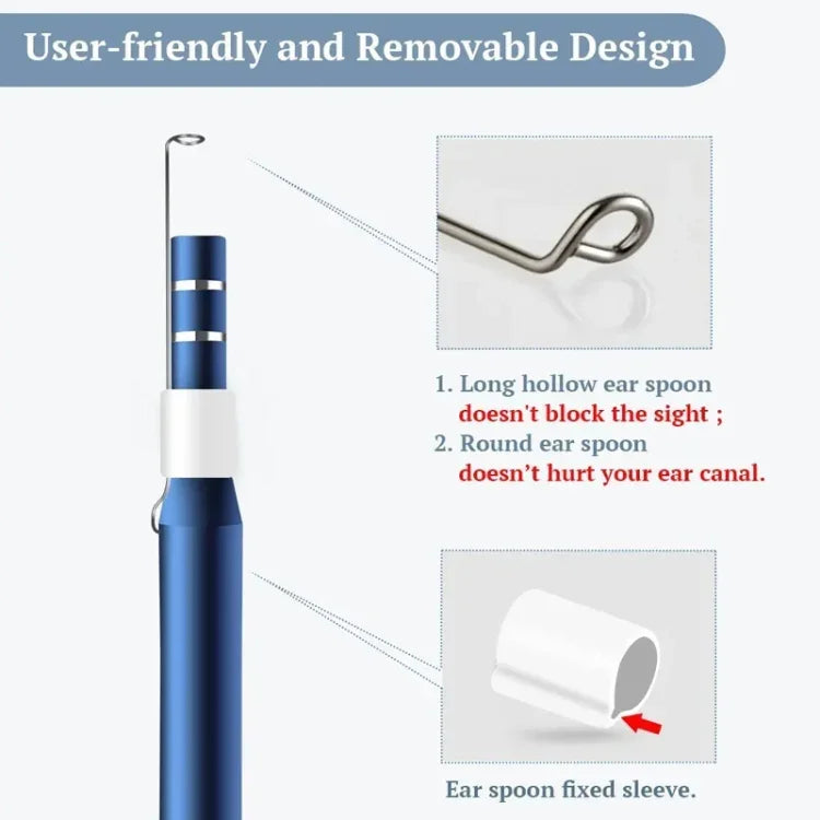 كاميرا فحص أذن USB 3 في 1 i95، كاميرا HD 0.3 ميجابكسل، ملعقة أذن بصرية لهواتف أندرويد OTG والكمبيوتر وماك بوك، كابل بطول 1.75 متر، 3 في 1 أبيض 0.3 ميجابكسل